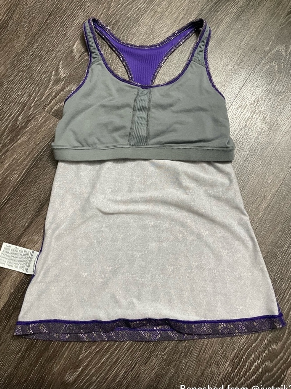 Nike Purple Patterned Racerback Tank Top - Picture 5 of 8